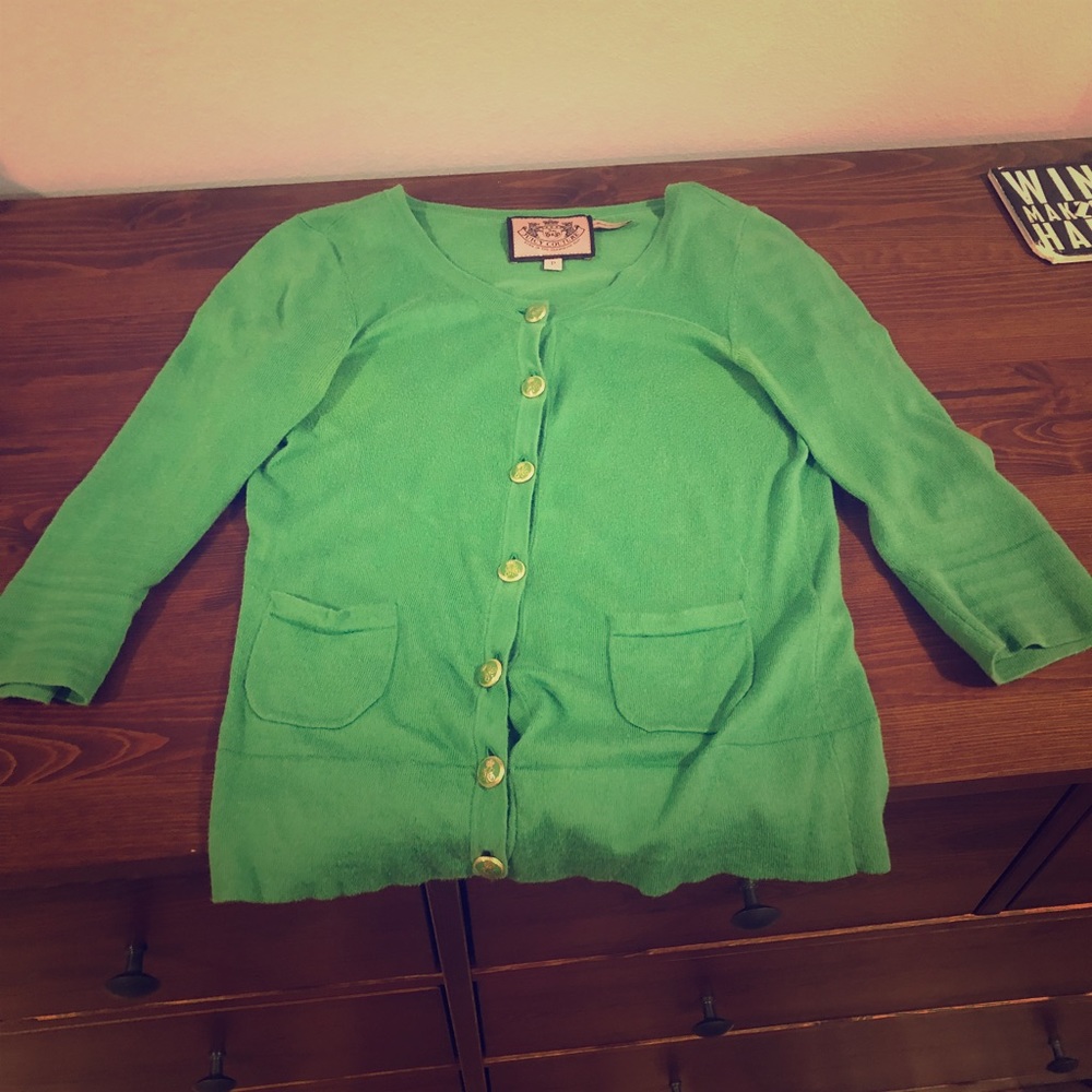 Juicy Couture 3/4 inch sleeve cardigan